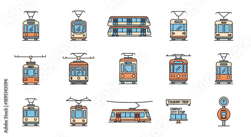 Collection of Trolley Buses in Various Designs.