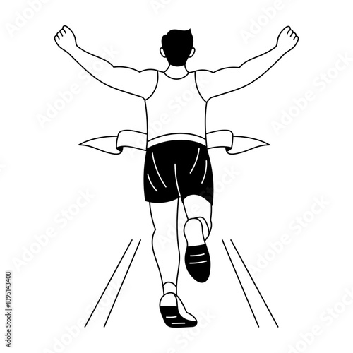 Hand drawn style illustration depicting resistance band workout
