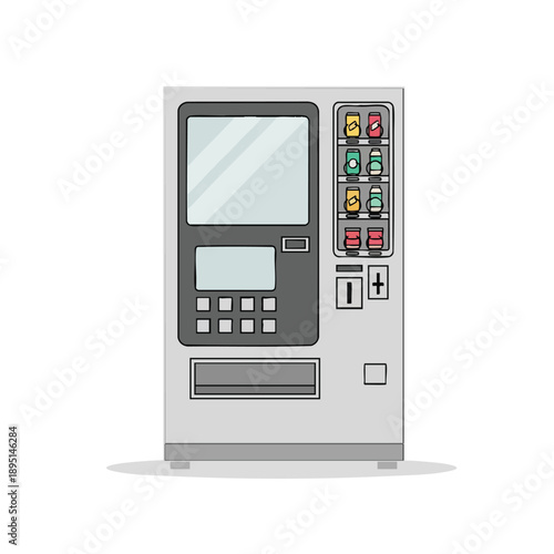 Modern Vending Machine with Touch Screen Interface