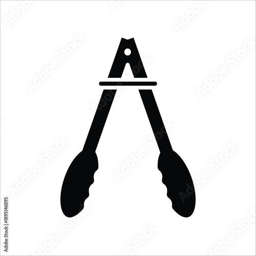 tongs vector icon line template