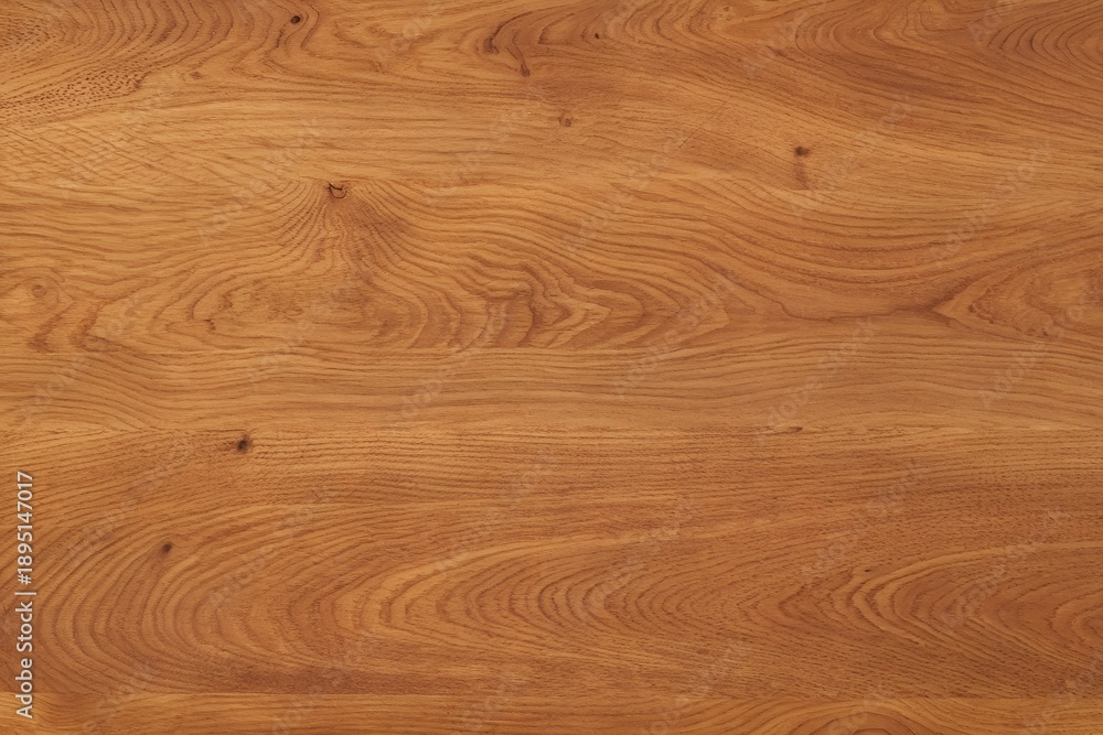 Obraz premium Natural Warm Medium Brown Oak Wood Swirling Grain Texture Background