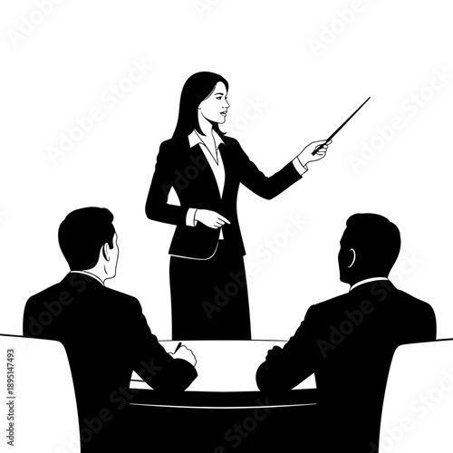 Businesswoman Presenting to Colleagues.