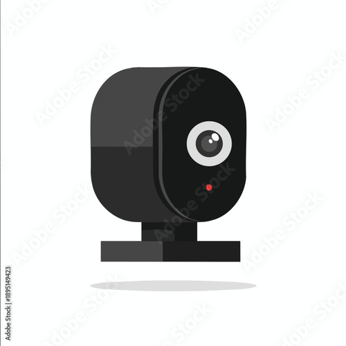 Black Wi Fi Security Camera with Red LED Indicator