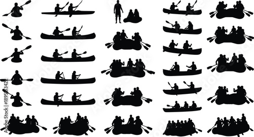 Yoga poses silhouette collection featuring meditation, flexibility, balance and strength exercises, modern yoga practice icons for wellness, fitness, mindfulness, and healthy lifestyle concepts