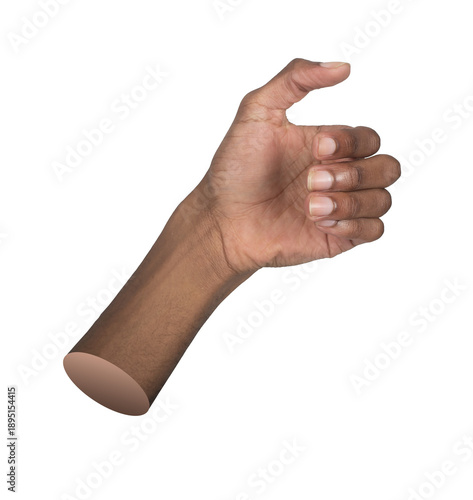 Wallpaper Mural Hand holding invisible bottle with grip gesture, showing left hand position and fingers, isolated on Torontodigital.ca