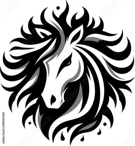 vector illustration of a red horse, for chinese new year