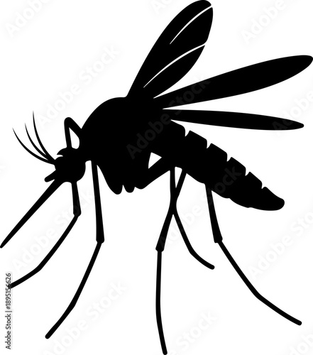 Mosquito silhouette vector illustration