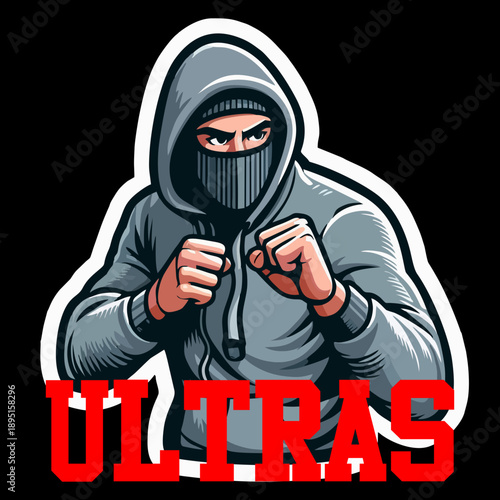 Ultras football fans supporter vector