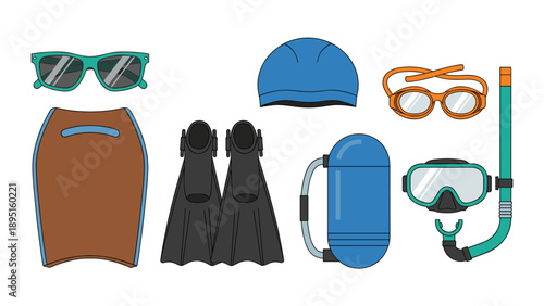 Dive gear collection: mask, snorkel, fins, and more for underwater exploration