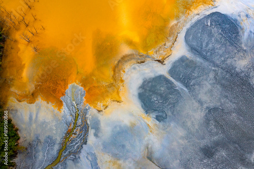 Geamana polluted lake, Romania