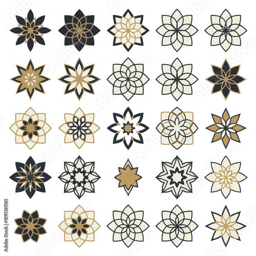 Luxury Minimal Abstract Symbol Set with Elegant Geometric and Modern Design Elements