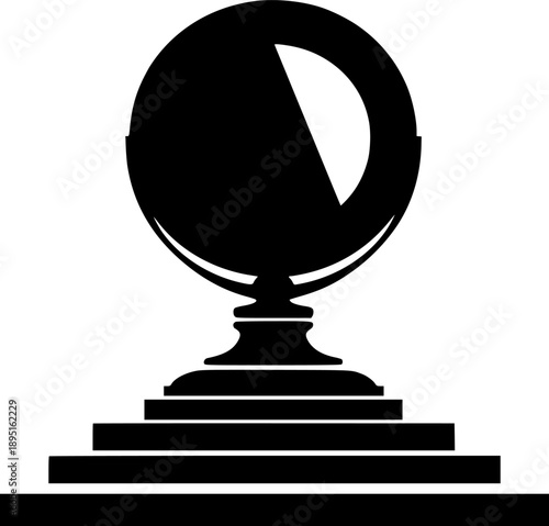 Timeless Elegance: A Garden Sundial at Sunset