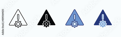 Risk Icon Sheet Multiple Style Collection Isolated Vector