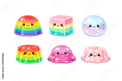 Candy and dessert icon set. Containing jelly, gummy, sweet, treat, dessert, color, candy, playful, flavor, sugary, snack, fun, cute, delicious,