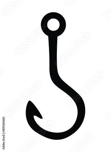 Bass Fishing SVG Illustration – Fish Hook and Bass Fish Design for Fishing Graphics
