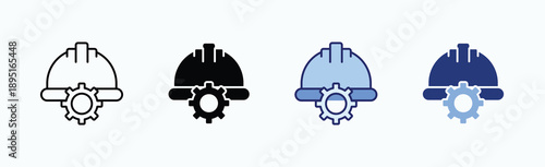 Safety Icon Sheet Multiple Style Collection Isolated Vector