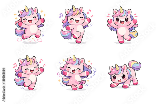 Fantasy Icons Set: Unicorn, Rainbow, Magic, Fairytale, Sparkle, Dream, Enchantment, Myth.