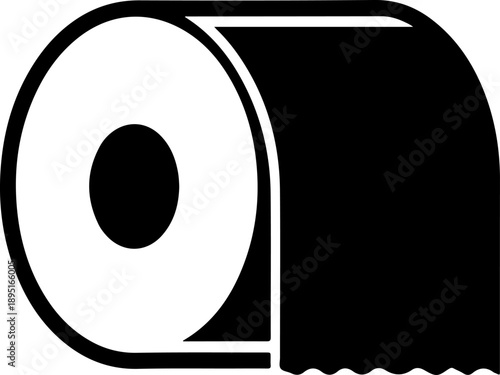 Toilet Paper silhouette vector illustration