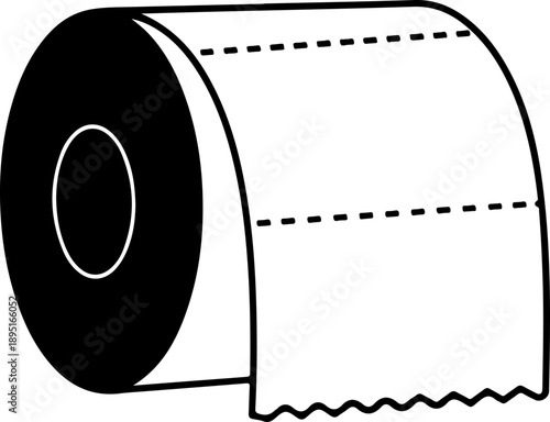 Toilet Paper silhouette vector illustration