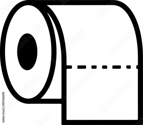 Toilet Paper silhouette vector illustration