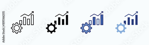 Progress Icon Sheet Multiple Style Collection Isolated Vector