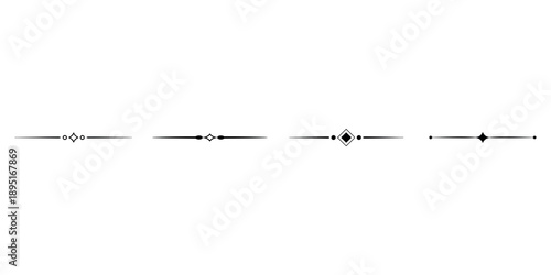 Minimalist horizontal divider lines collection abstract geometric design element set elegant simple separation tool for document text web page or corporate branding layout