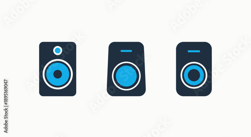 Audio Speaker Icons: Studio Monitors, Sound System