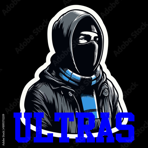 Ultras football fans supporter vector