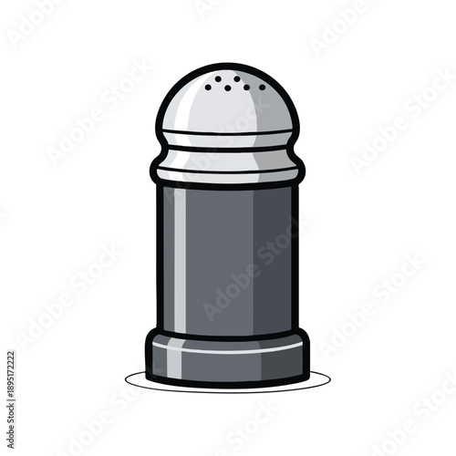 Grey Salt Shaker Illustration