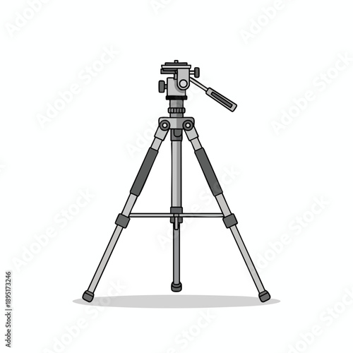 Professional Photography Tripod on White Background