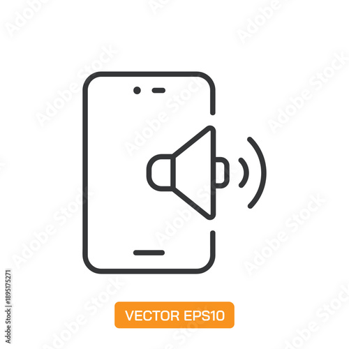 Audio Icons. Thin Line Symbol Elements Collection.