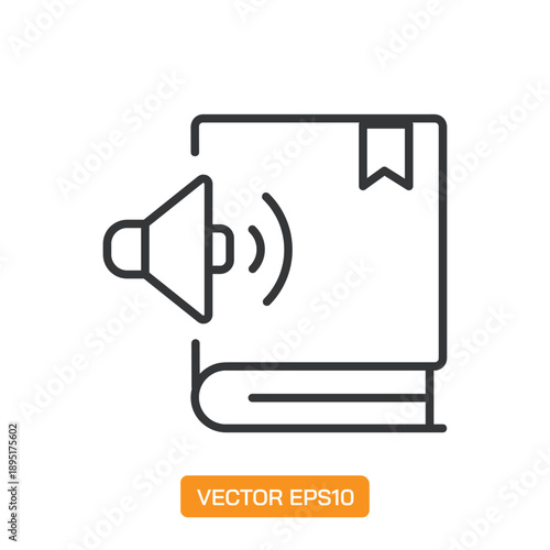 Audio Icons. Thin Line Symbol Elements Collection.