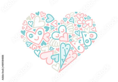 ハートで出来たカラーのハート