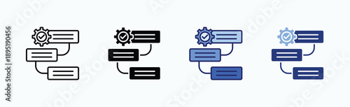 Prioritization Icon Sheet Multiple Style Collection Isolated Vector