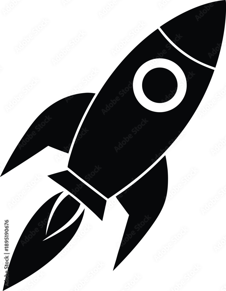 Fototapeta premium rocket on white background