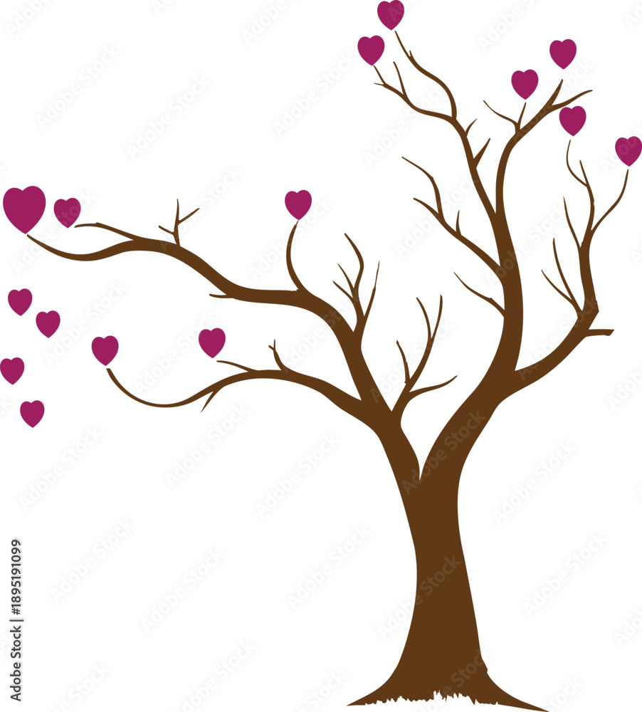 Naklejka premium Love tree
