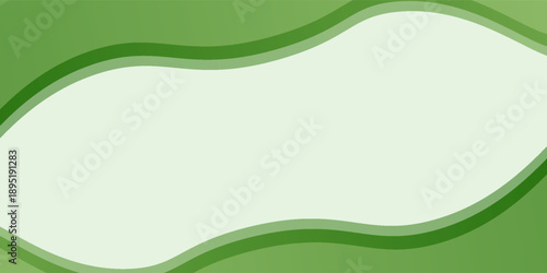 Abstract soft and smooth green background with gentle green flow shapes design