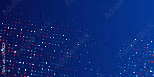 Digital data flow colorfull halftone background. Big data technology dotted. Randmous for information matrix flow in virtual reality cyberspace