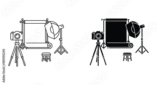 Photography Studio Setup Illustration