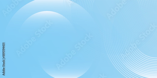 Circle shapes with soft blue gradient. Suit for minimalist banner background, poster, wallpaper. Modern geometrci cirlce lines design