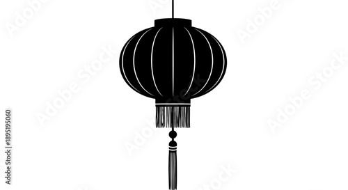 Black Chinese Lantern Hanging Decoration.