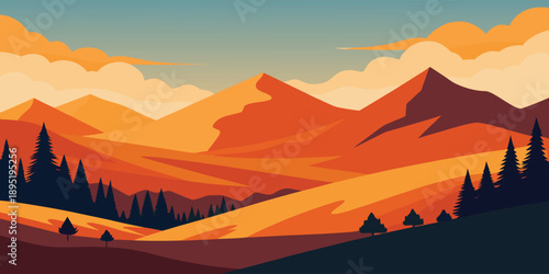 Autumn mountain landscape