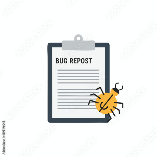 Bug Report Document with Insect Icon