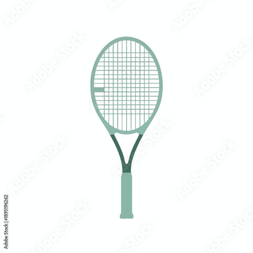 Green Tennis Racket Illustration