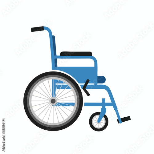Blue Wheelchair Illustration