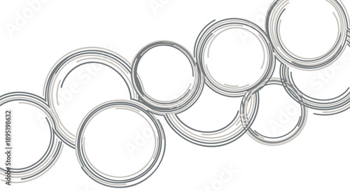 Set of silver chain links vector