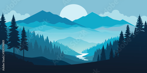 Serene mountain landscape