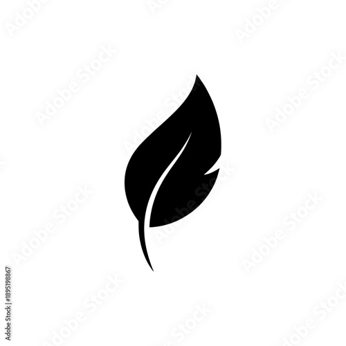 Stylized Sharp Leaf with Internal Cutout