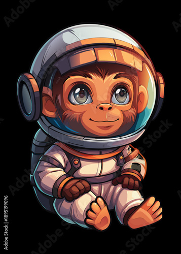 scimmia astronauta cartoon 02