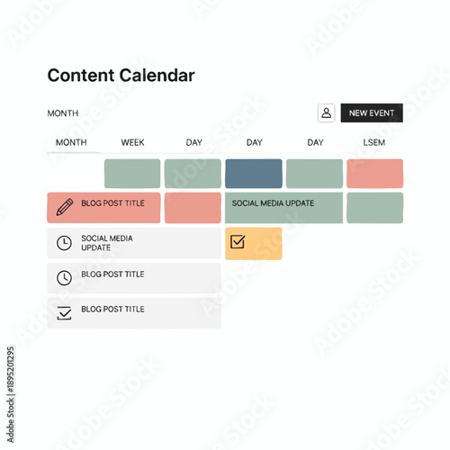 Content Planning Calendar for Social Media and Blogging